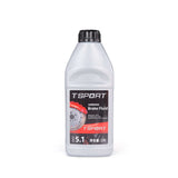 A front view of a TTSPORT DOT 5.1 brake fluid bottle.