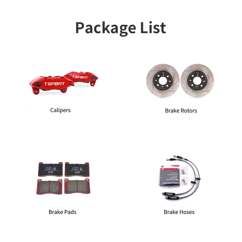 Unboxing the complete TTSPORT Honda Fit/Jazz front wheel performance big brake kit, including all components: calipers, rotors, pads, and brake lines.