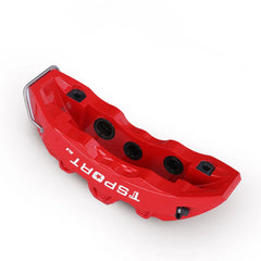 Detailed view of the 6 pistons with dust boot inside a TTSPORT SL6 forged brake caliper.