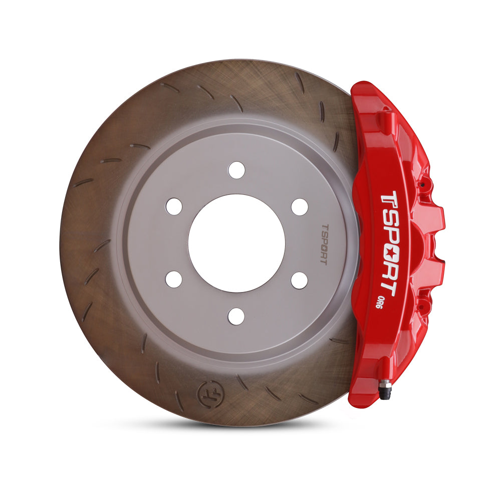 TTSPORT high-performance slotted brake rotor and OR6 caliper kit components.