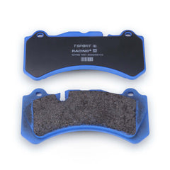 A set of TTSPORT 05 fade-free high friction racing brake pads on a white background, designed for rally and circuit race cars.